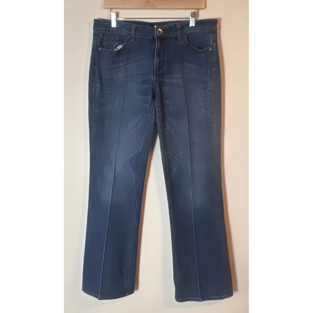 DKNY Jeans Women's Size 12 Blue Straight Leg Stretch Denim Pants